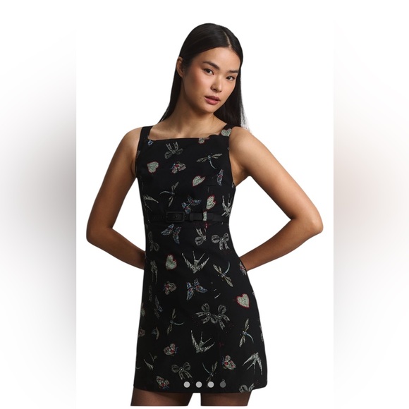 Maeve by Anthropolgie Sleeveless Boatneck Mini Dress size 12 NWT - Picture 3 of 8